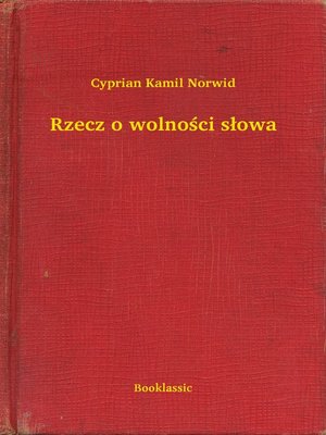 cover image of Rzecz o wolności słowa